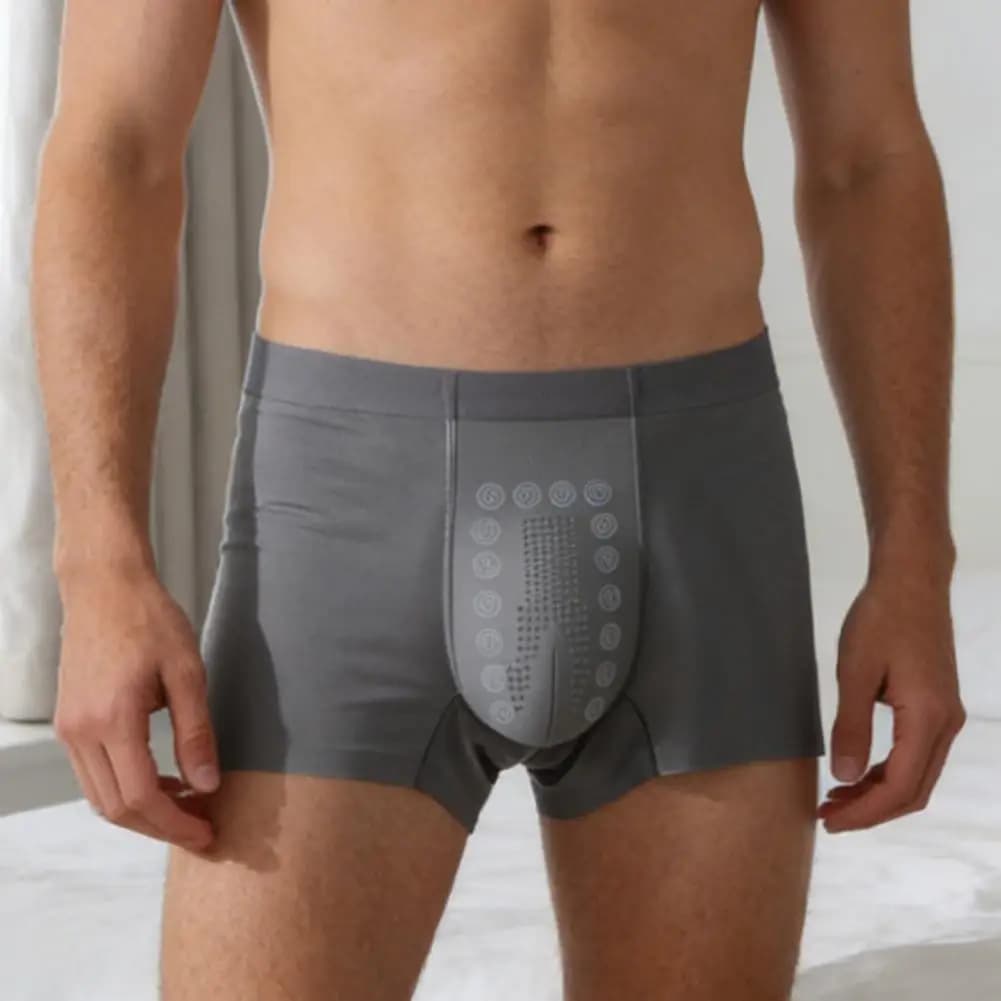 Quick-Dry Men’s Boxer Briefs – Breathable, Moisture-Absorbing Mid-Waist Underwear with Massage Points