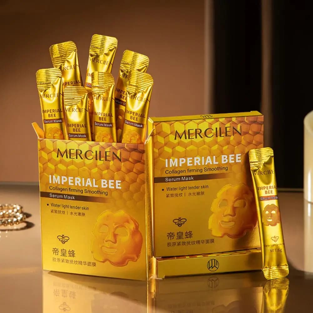 10pz Maschera Viso Peeling al Miele Imperiale Mercilen Anti-Rughe Idratante al Collagene Maschera Peel-Off