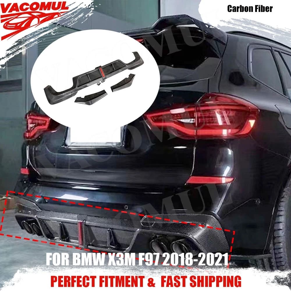 VACOMUL rear diffuser, rear bumper splitter, body kit for BMW X3M F97 2018-2021, rear exterior accessories for cars