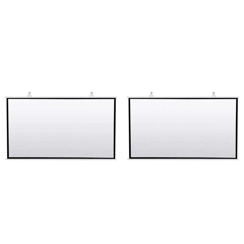 2X Portable Projector Screen For Home Theater Outdoor HD White Foldable Anti-Crease (60Inch)