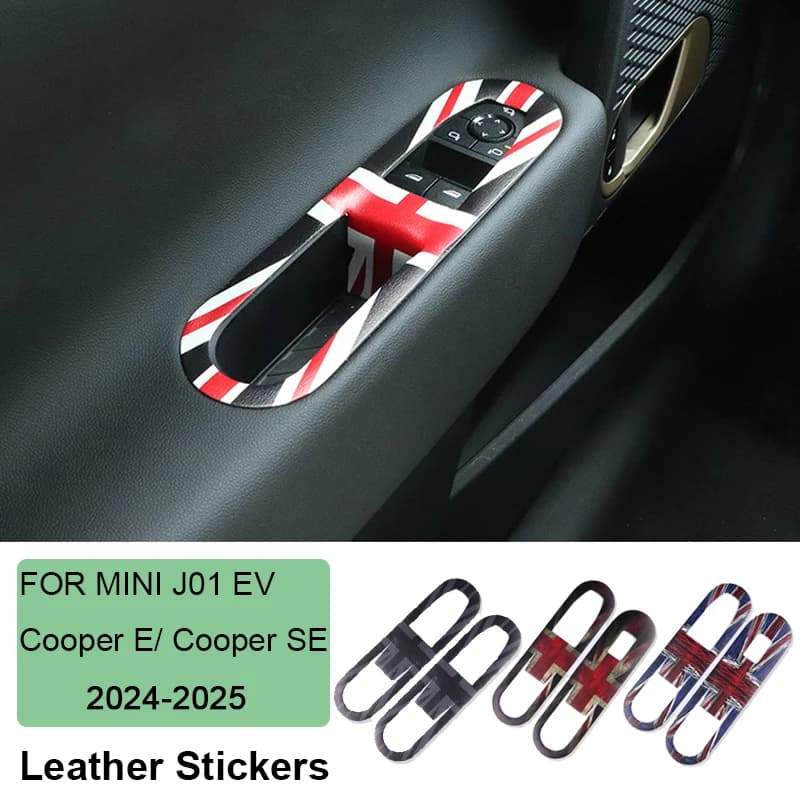 2pcs Car Door bracciolo alzacristalli pulsante interruttore pannello copertura Trim Sticker per Mini Cooper J01 EV E SE accessori per lo Styling
