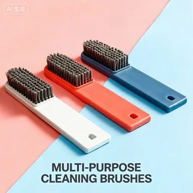 Spazzola a setole morbide con manico lungo, spazzola per scarpe in plastica, pulizia multifunzionale del bagno, lavaggio dei vestiti, lavaggio delle scarpe