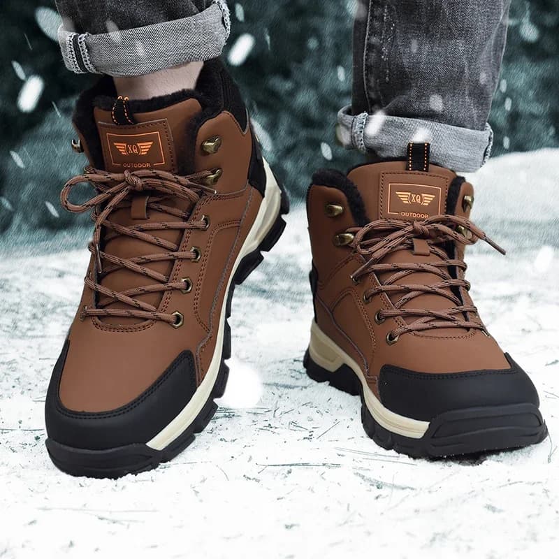ELUVA Scarponi da trekking invernali da uomo Calzature da esterno antiscivolo leggere e impermeabili termiche Comode scarpe da trekking da uomo