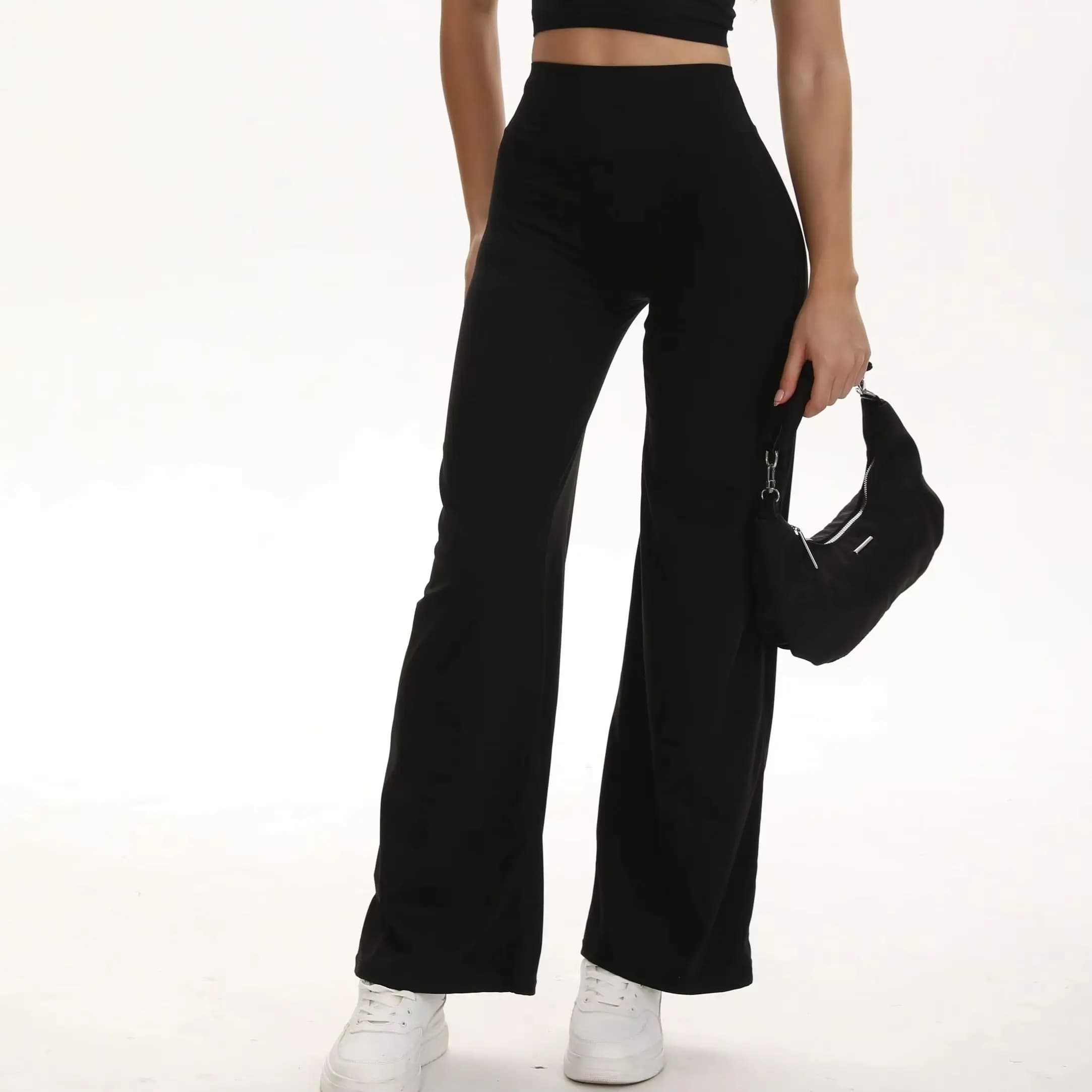 Seamless No Camel Toe High Rise Bootcut Yoga Leggings Soft Nylon Spandex Slimming Flared Pants for Gym Travel Streetwear