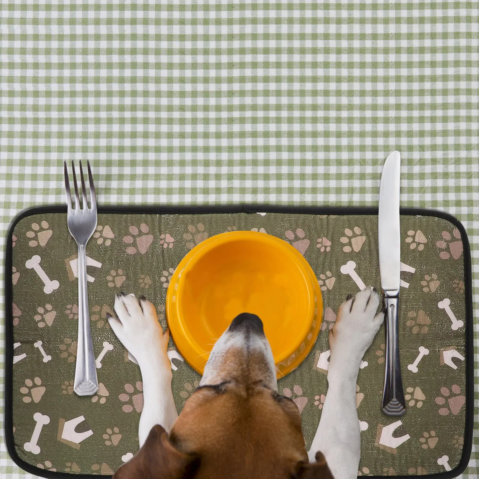 Tappetino Sottovaso per Cibo per Cani e Gatti, Riutilizzabile, Isolante, Antiscivolo e Resistente al Calore