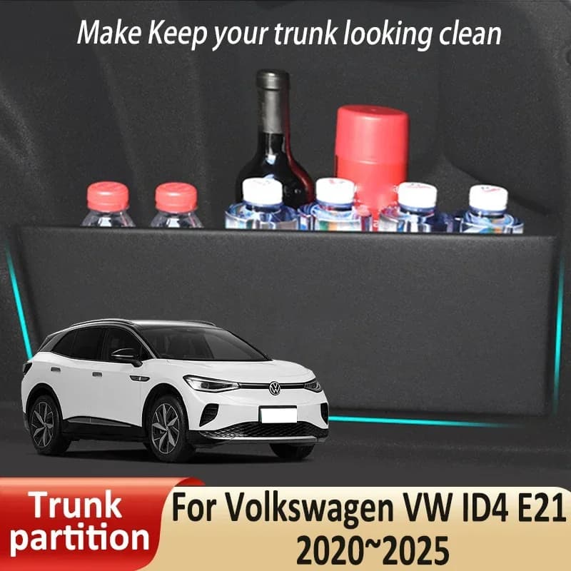 Auto Organizer Tronco Partizione Laterale Per Volkswagen VW ID4 X CROZZ E21 2020 ~ 2025 Organizzazione di Stoccaggio Accessori Per Interni Auto