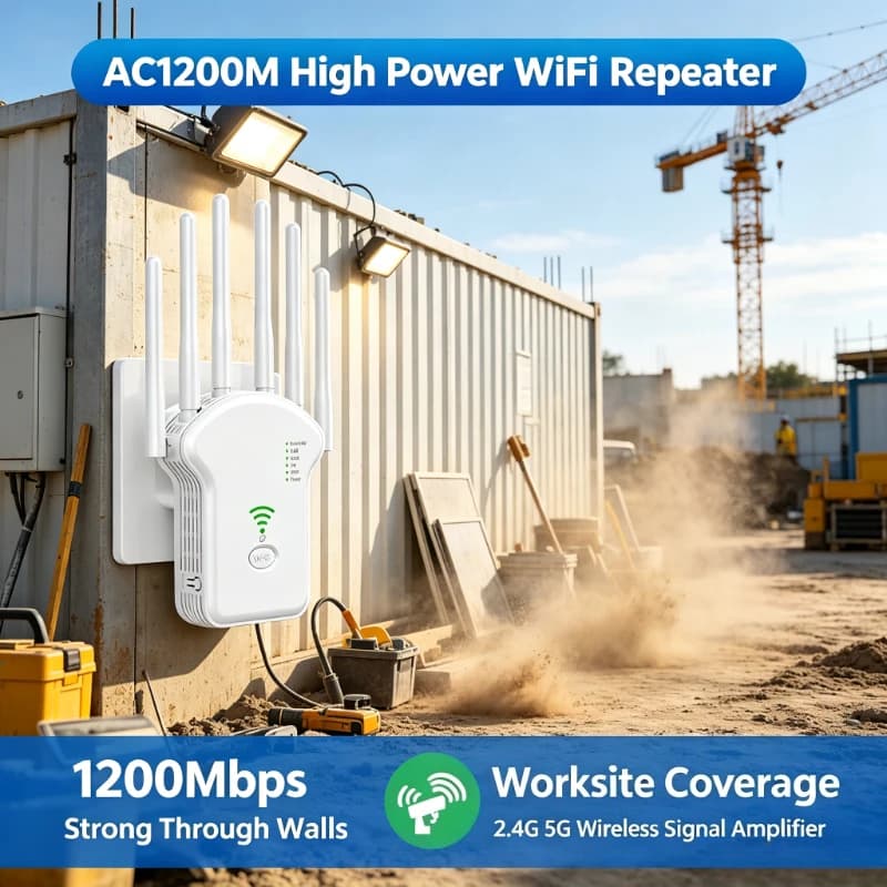 High Power Wireless WiFi Signal Amplifier AC1200M 5G 2.4G Dual Band WiFi Repeater Extender