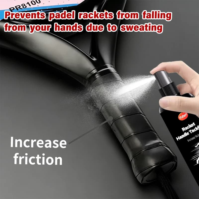 Spray per migliorare la presa della racchetta da padel, antiscivolo per tennis, badminton, squash, aumenta l'attrito, spray per impugnatura resistente al sudore