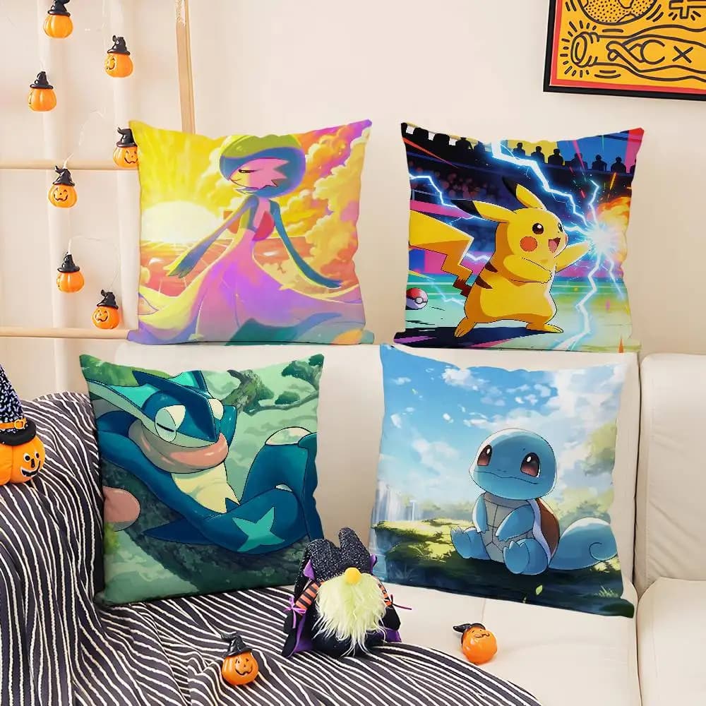 Pokemon Sylveon Anime Plush Pillow Cover Soft Short Plush Cushion Cover For Sofa Bedroom Living Room Home Decor Gift