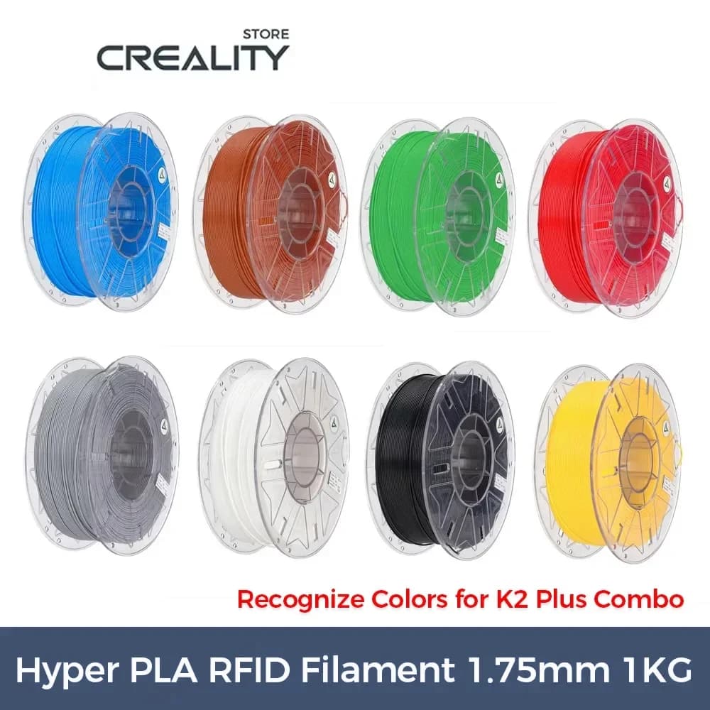 Filament Creality Hyper PLA RFID 1,75 mm PLA white 1 kg, 30-600 mm/sec Filament for 3D printer PLA High Speed Chip Integrated