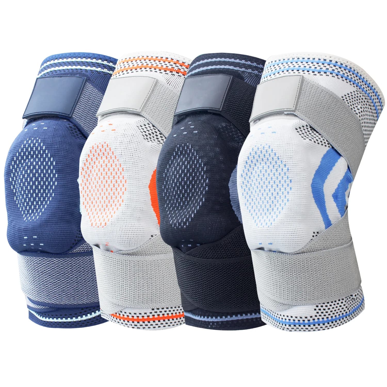 Ginocchiere sportive Ginocchiera a doppia cinghia Fasciatura sportiva elastica Compressione Protezione del menisco Equipaggiamento protettivo per sport da ciclismo