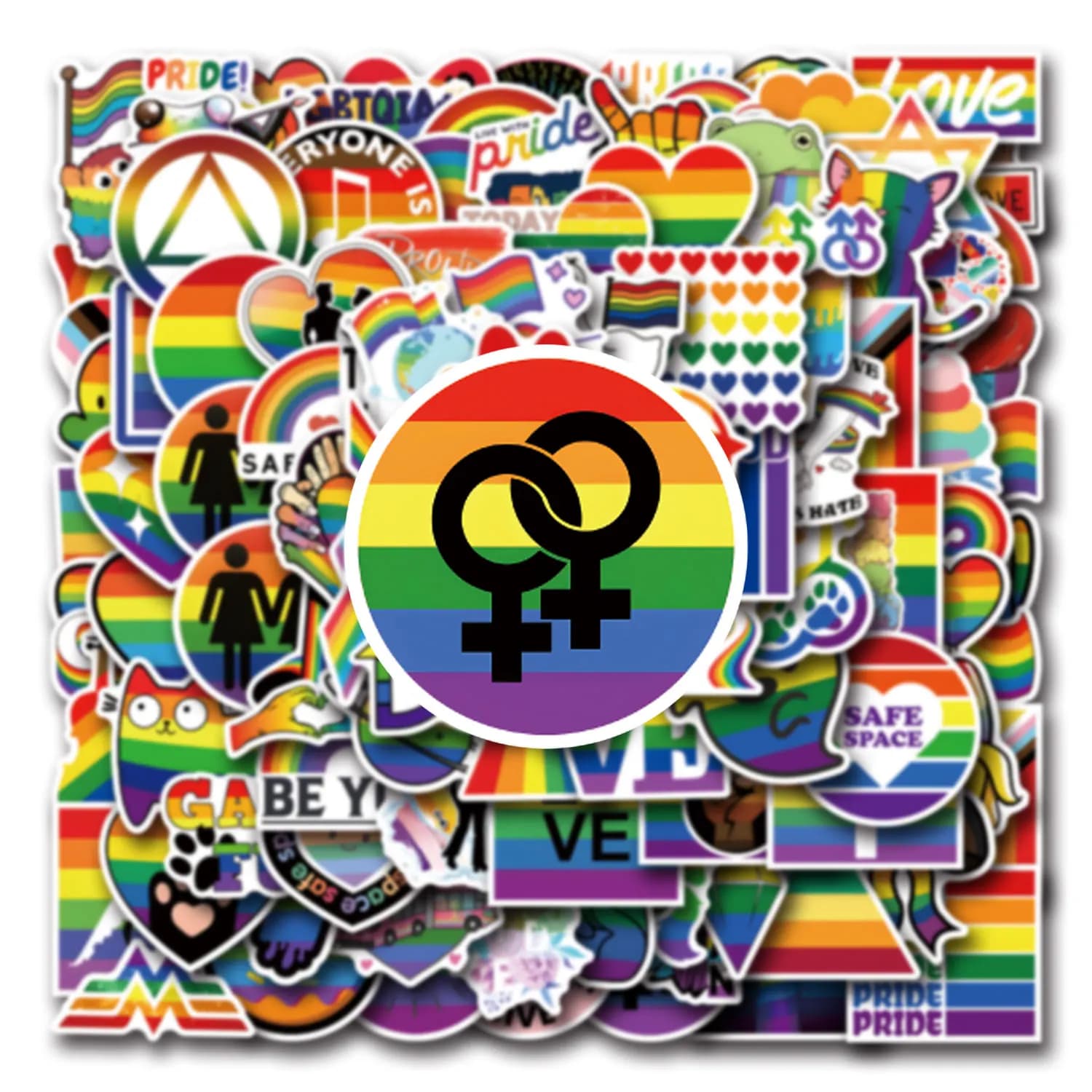 110 pezzi adesivi Pride Parade adesivi graffiti impermeabili per cartoni animati per laptop telefono chitarra auto bici decorazione skateboard