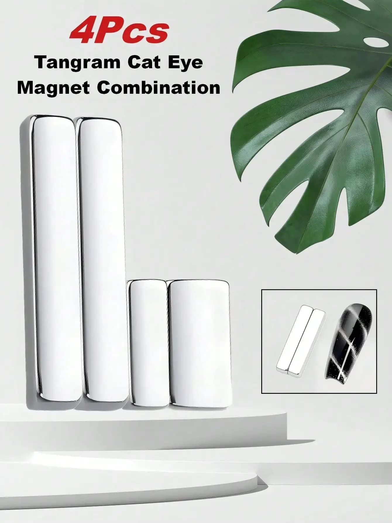 LIMEGIRL 3-In-1 Strong Magnet, Cat Eye Nail Gel Polish Magnet, Leather Texture, Multi-Effects, Suitable For Cat Eye Gel Nail Polish, Nail Magnet, Cat Eye Magnet, Manicure Tool Set, Applicable For Salon DIY And Home Use, Nail Art Supplies, Manicure Tools,