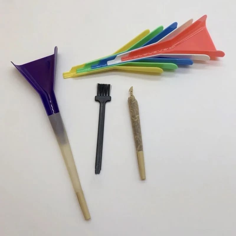 Set of pre-rolled cone charger tools, including 1 cone charger and 1 piece of cleaning brush, grinding brush, pressing rod