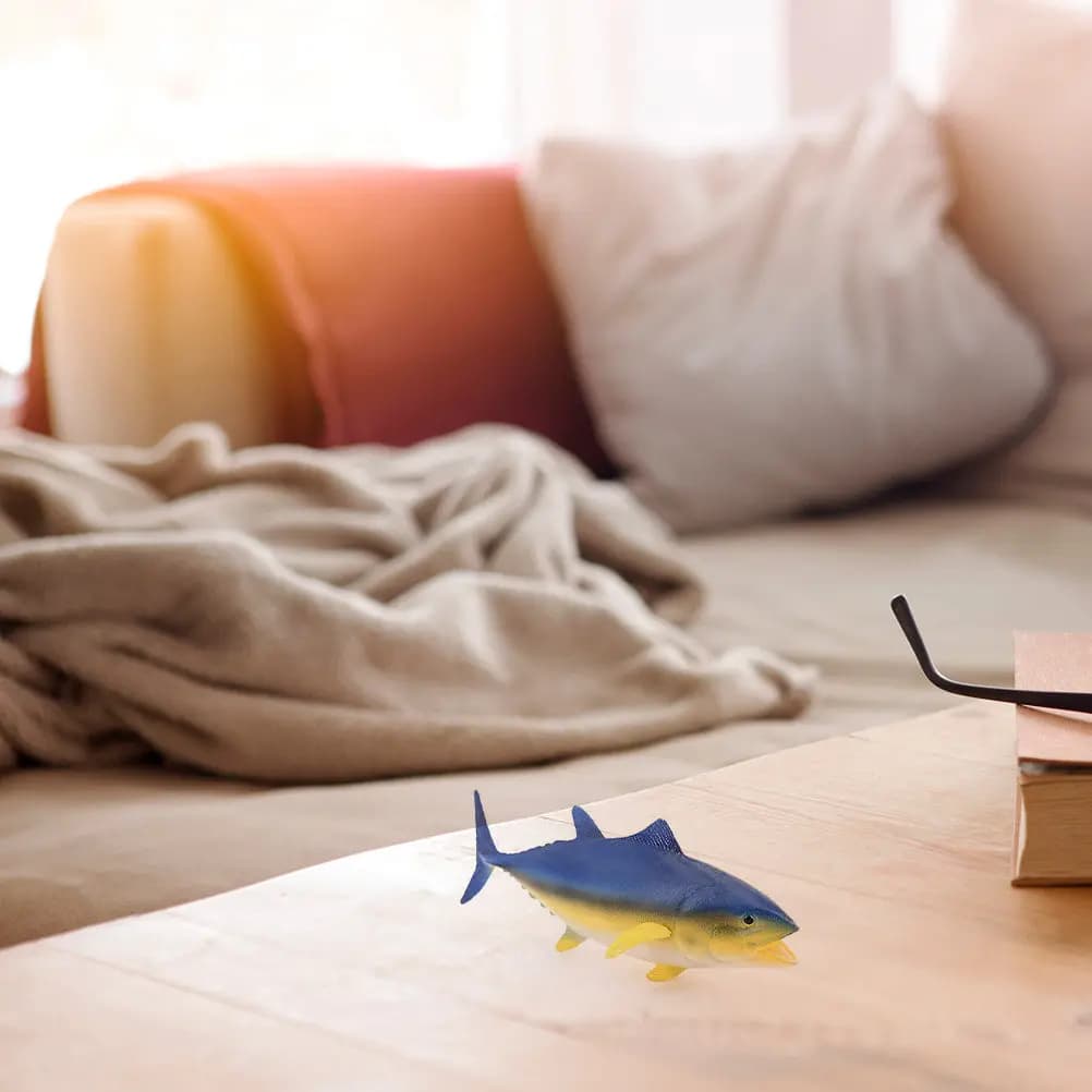 Figura di pesce simulato realistica e creativa, accessorio per il gioco dei bambini, ornamento decorativo educativo per la casa e il desktop