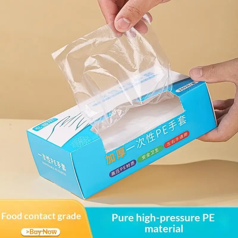 Transparent Food Prep Gloves Latex Free for Kitchen and Catering Use