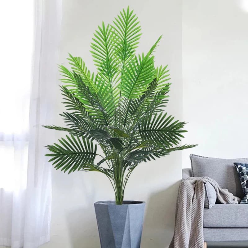 90-120 cm Grande Palma Artificiale Piante Artificiali Tropicali Foglie di Palma di Plastica Verde Monstera Ramo di Albero Decorazione del Giardino di Casa
