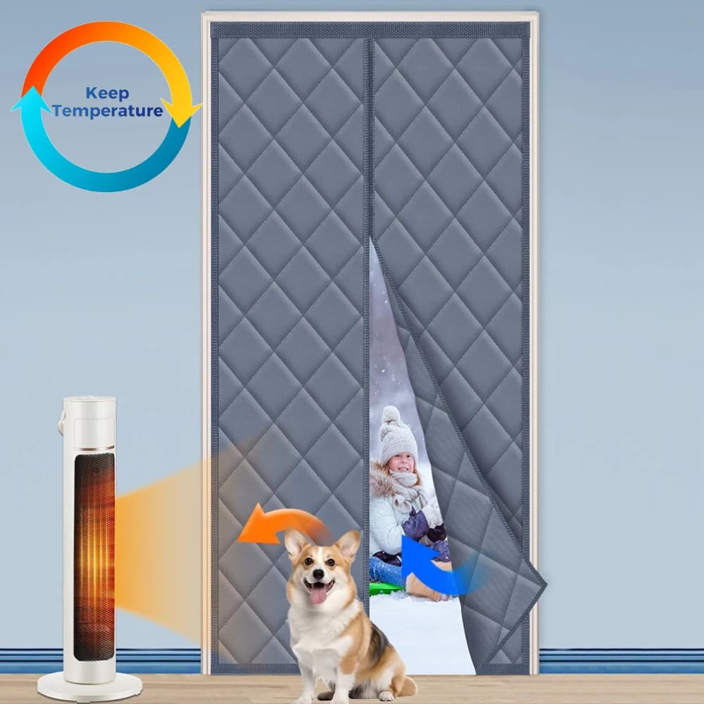Porte con schermo isolate impermeabili, in cotone Oxford, per porta termica, con chiusura automatica, tenda magnetica per porta privacy