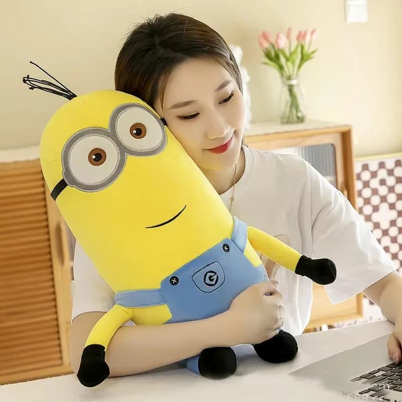 Peluche Giallo dei Minions, Bob e Stuart in Jeans, Giocattoli Morbidi, Cuscini Decorativi, Regalo di Compleanno per Bambini