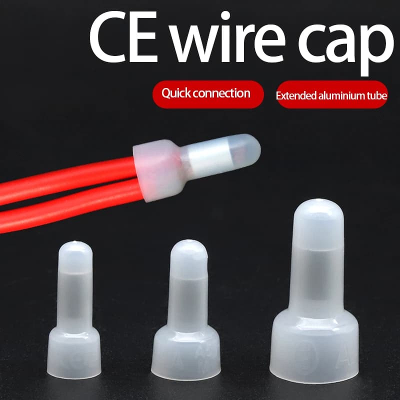 Crimping connectors with closed end of 120 pieces, crimping cap kit caliber 22-16/16-14/12-10, crimping terminal connector with closed end in nylon