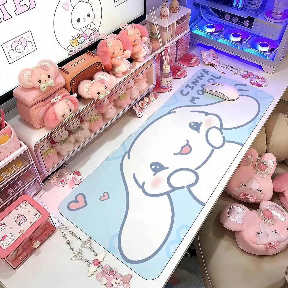 C-Cinnamorol Mouse Pad Gaming Deskmat Sakura Mousepad Anime Office Carpet Gamer Tastiera Scrivanie per computer