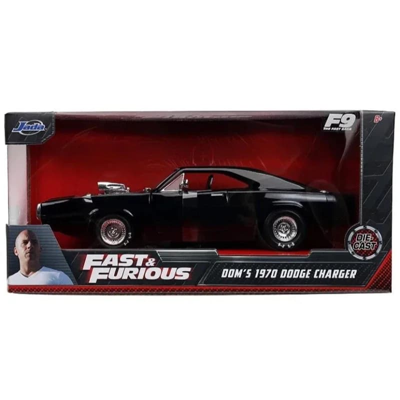Jada 1:24 Veloce e Furioso F9 Dom 1970 Dodge Charger Diecast Car Modello in lega di metallo Giocattoli per la raccolta regalo