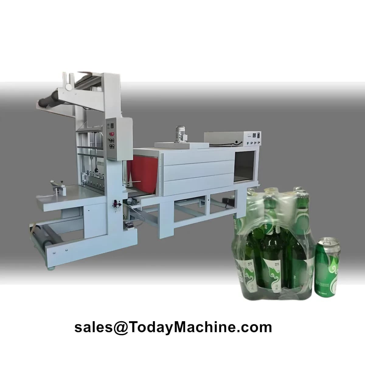 Automatic heat shrink wrapping machine with PE film for water cans for 12 pack bottles