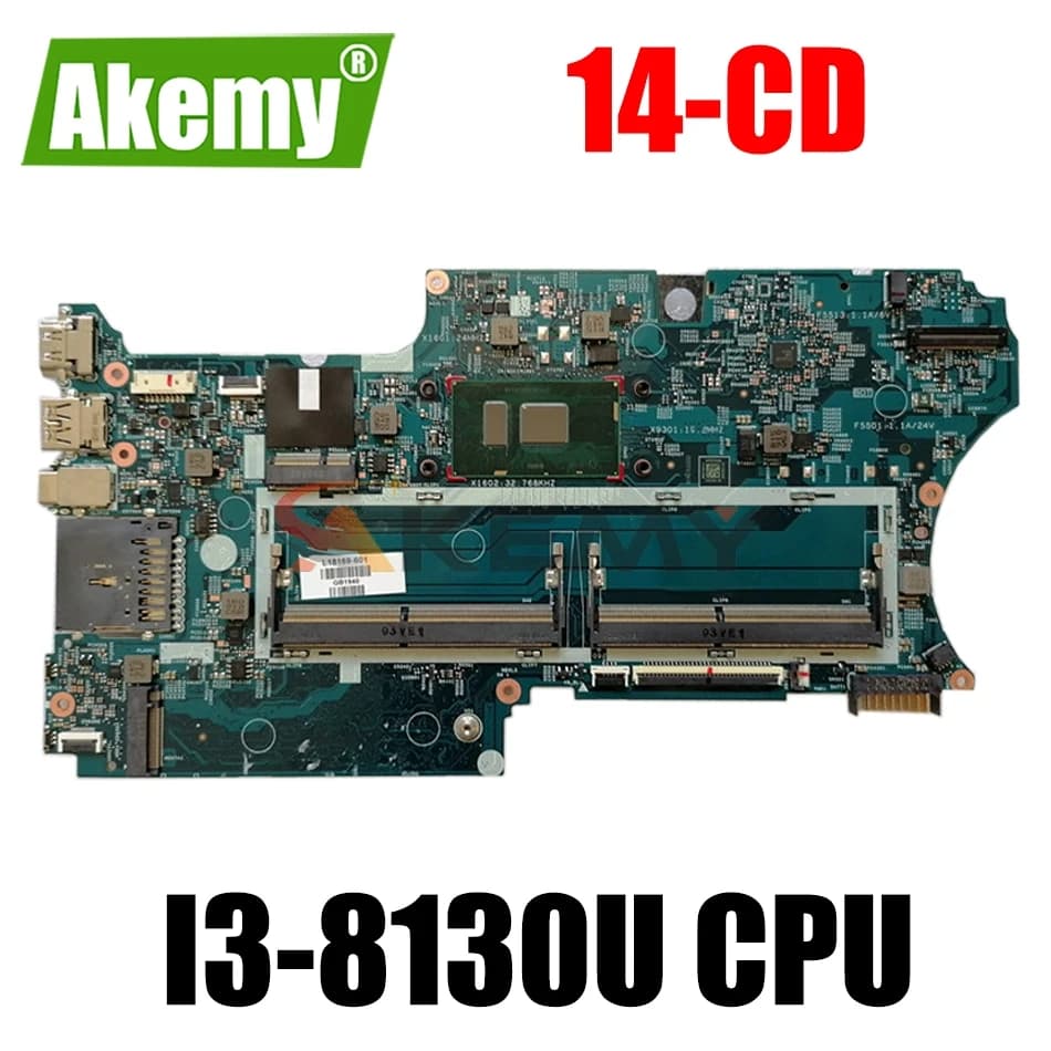 Per la scheda madre del computer portatile HP TPN-W131 14-CD 17879-1B i3-8130U i5-8250U L18175-601 Pavilion X360 14M-CD Testato OK Scheda madre del notebook