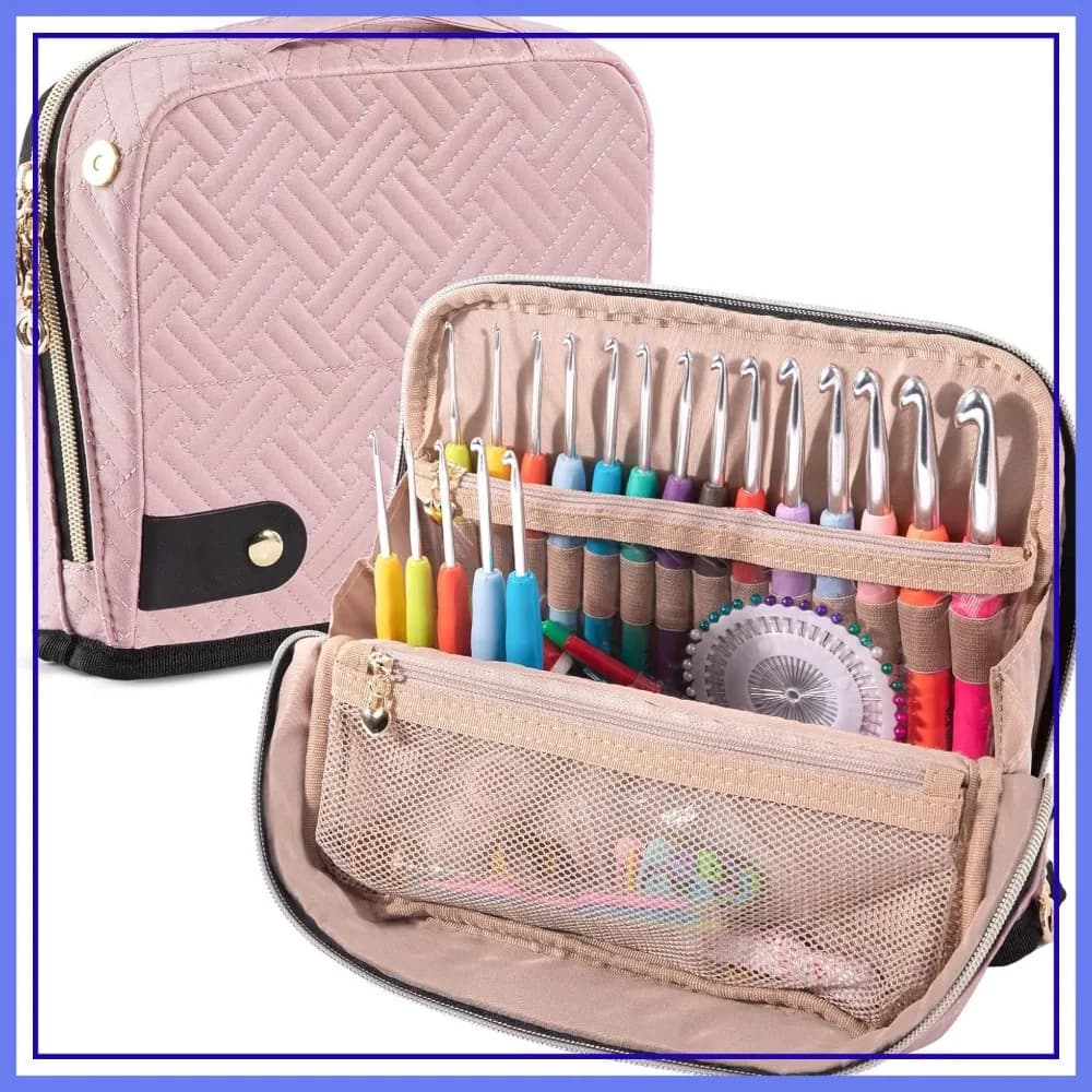 Porta Uncinetti Vuoto e Verticale - Organizzatore per Uncinetti, Forniture per Lavori a Maglia e Uncinetto, Aghi, Accessori