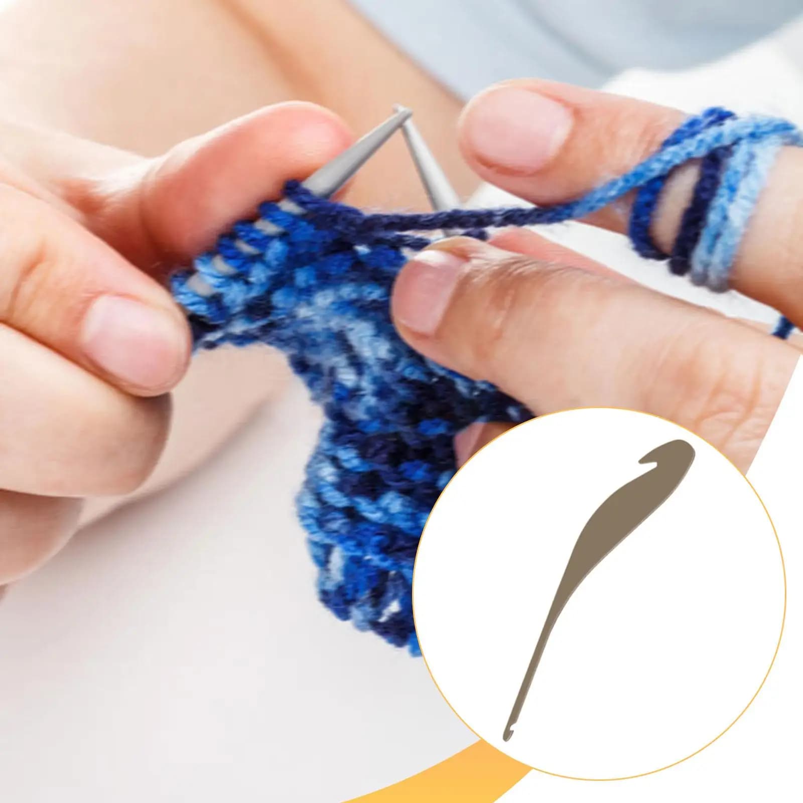 Unique Design Double Ended Threading Hook Acrylic Strong Portable Crochet Tool for Scarf and Sweater Knitting