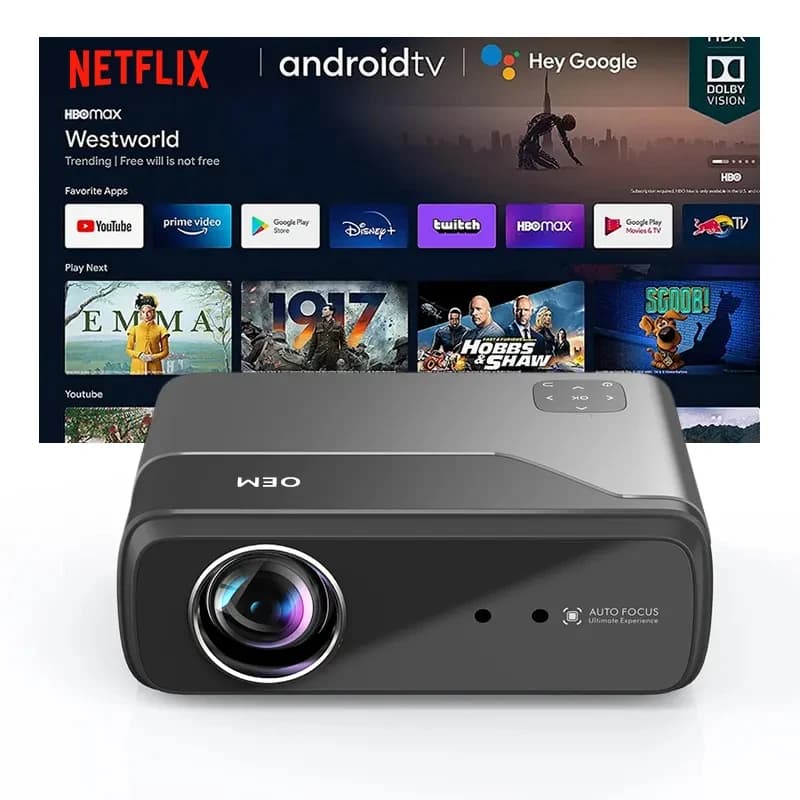 Mini Proiettore A8+AB, Supporto Video 4K, Smart TV, Produzione OEM