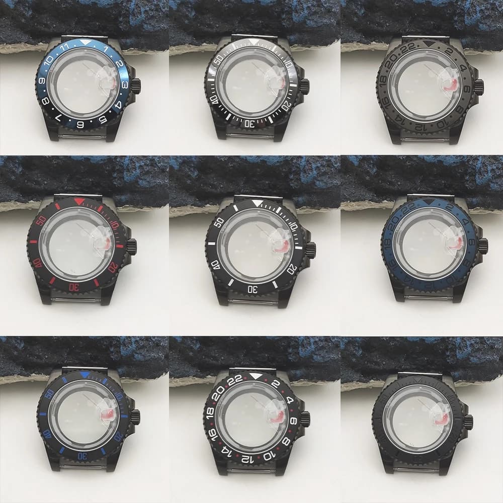 40mm Stainless Steel Classic Men Diver Black Watch Japan NH35/36/4R Automatic Mechanical Sapphire 50m Waterproof