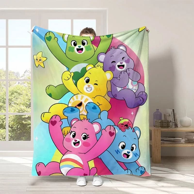 Nuova Coperta Morbida e Calda con Stampa dei Carini Orsetti Cartoon, Accessorio Creativo per Casa e Camera da Letto