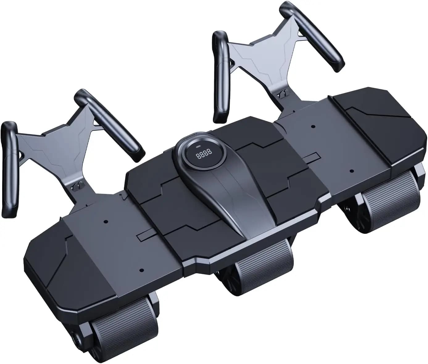 2025 New Ab Six Wheel Roller with Elbow Support - Automatic Rebound Abdominal Wheel Roller, The Upgraded Version For Dual Use Si