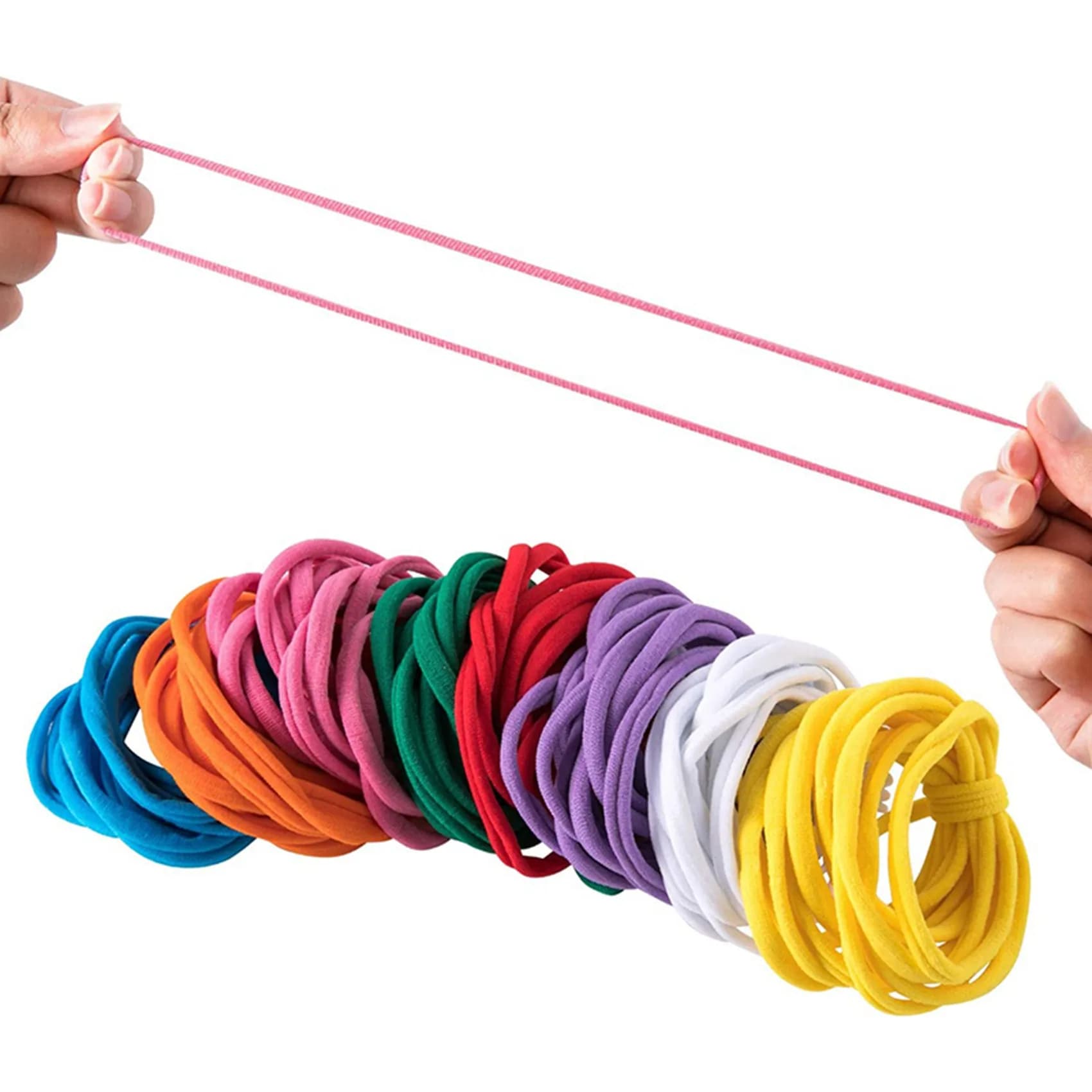 B03C-384 Pieces Loom Potholder Loops Weaving Loom Loops Weaving Craft Loops With Multiple Colors For DIY Crafts Supplies