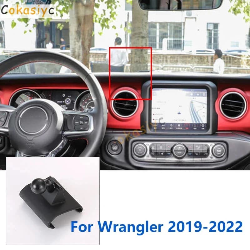 Supporti per telefono da auto speciali per Jeep Wrangler, base di supporto fissa per GPS, accessori da 17 mm, 2019-2022, supporti e fissaggi