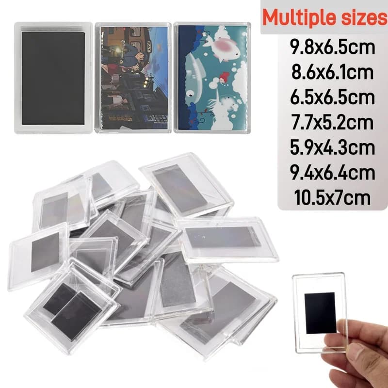 Cornice portafoto vuota, con magneti da frigo, mini cornici magnetiche per foto da frigorifero, diverse misure, 10-40 pezzi