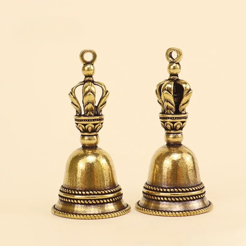 Brass Handicraft die-casting Wind Tibetan Bronze Bell Metal Antique Bell Feng Shui Metal Wind Chime Fortune Jingle