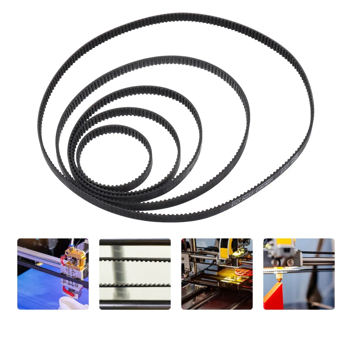 2 Pieces 3D GT2 Synchronous Distribution Belt for CNC 3D Printer, Linear Movement and High Precision Positioning