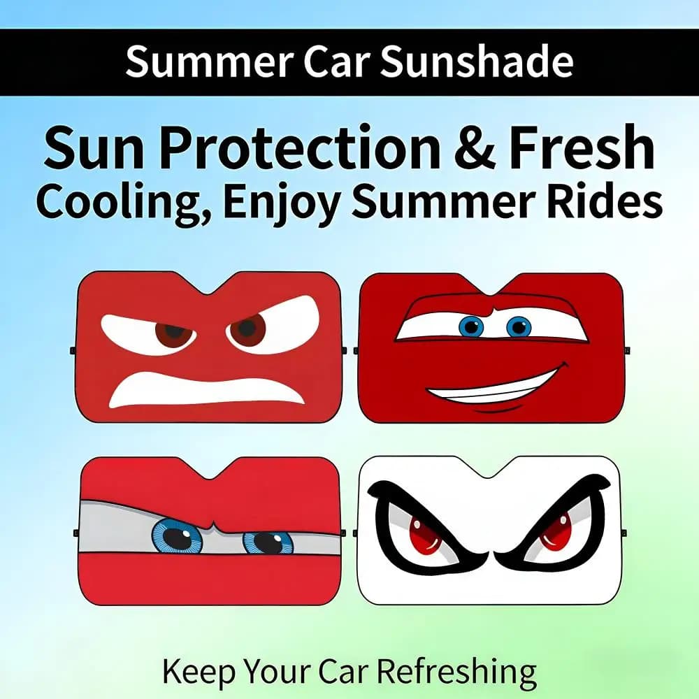 Parasole Retrattile per Auto FFun BBig EEyes, Protezione UV per Parabrezza