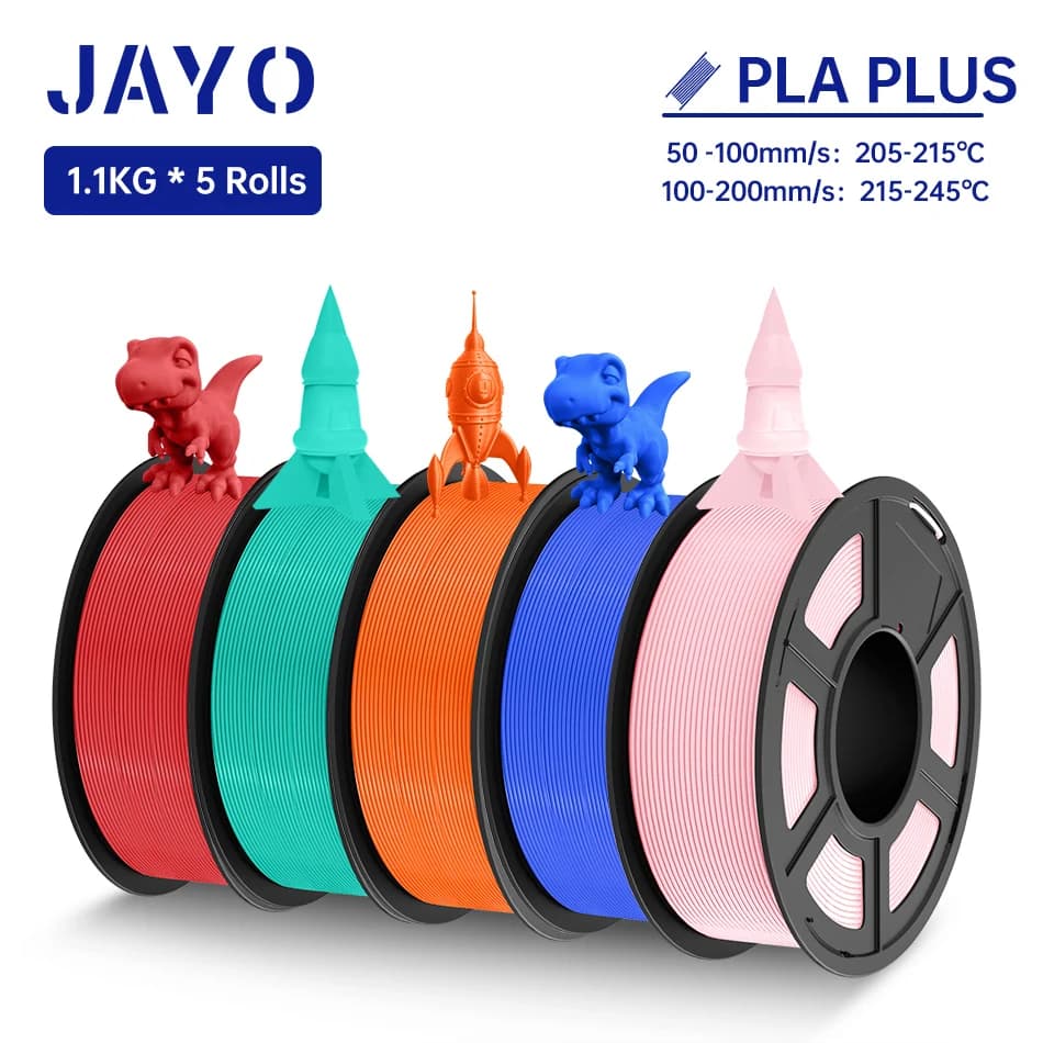 JAYO PLA Plus 5 rolls 1.75MM PLA + 3D printer filament 1.1 kg/roll for 3D Coloful 3D printing material
