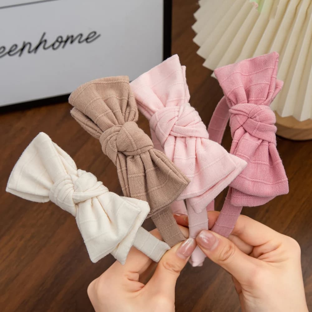Fasce per capelli in stoffa per ragazze da donna Fasce per capelli con fiocco Cerchietto per capelli da principessa Accessori per capelli moda femminile Copricapo Regali