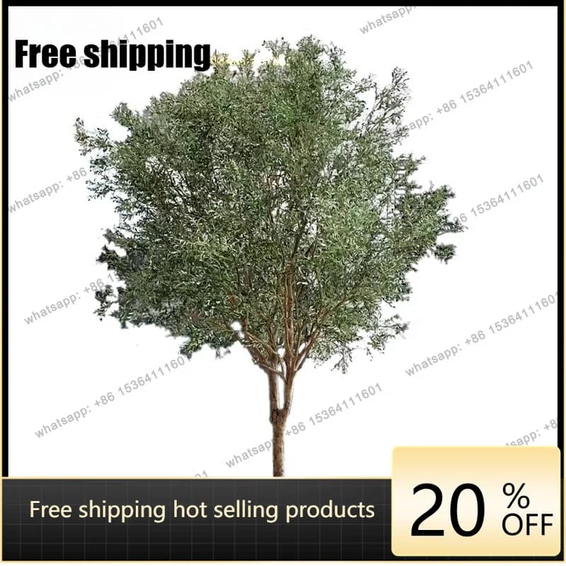 YJ Large Artificial Olive Tree Real Wood Trunk Simulation Plant Outdoor Decor Fake Tree For Hotel Mall Landscape