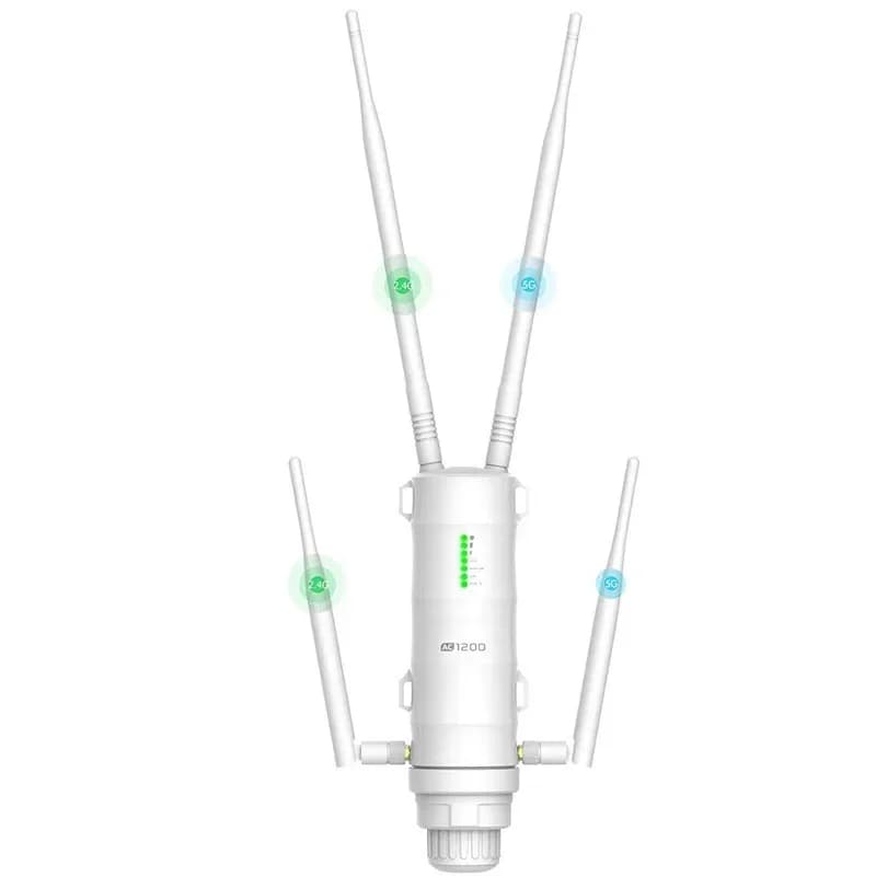 600Mbps 1200Mbps Ripetitore Wifi Punto di accesso Wi Fi Mesh 500 m Ponte wireless esterno CPE Estensore Wifi a lungo raggio impermeabile