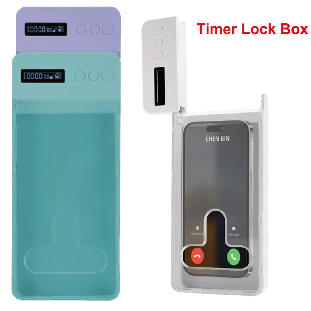 Scatola Trasparente per Smartphone con Blocco e Timer, Strumento di Autodisciplina per Adulti e Bambini con Display LCD