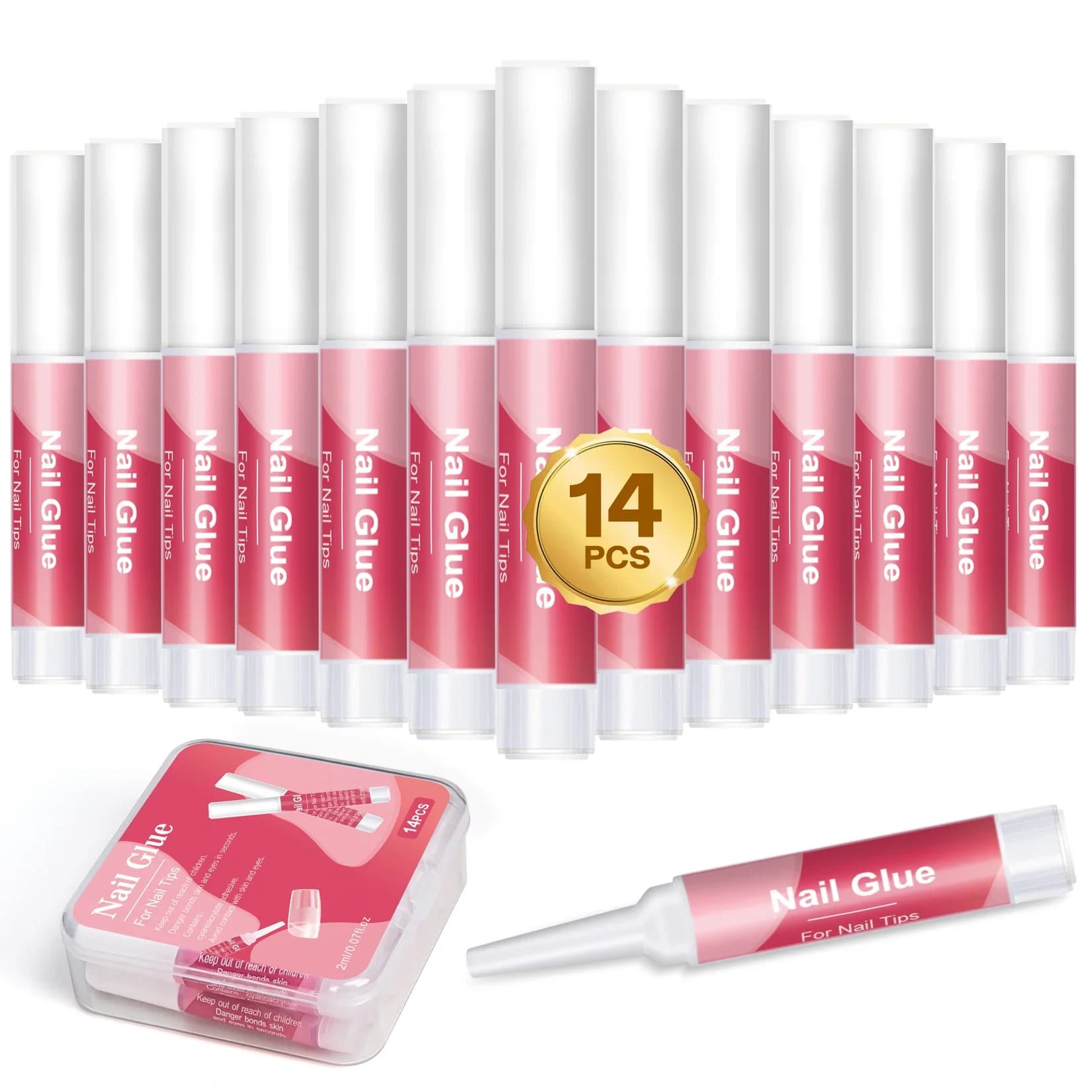 14PCS nail glue to press on nail tips acrylic nail glue long-lasting super durable nail glue for nail salon