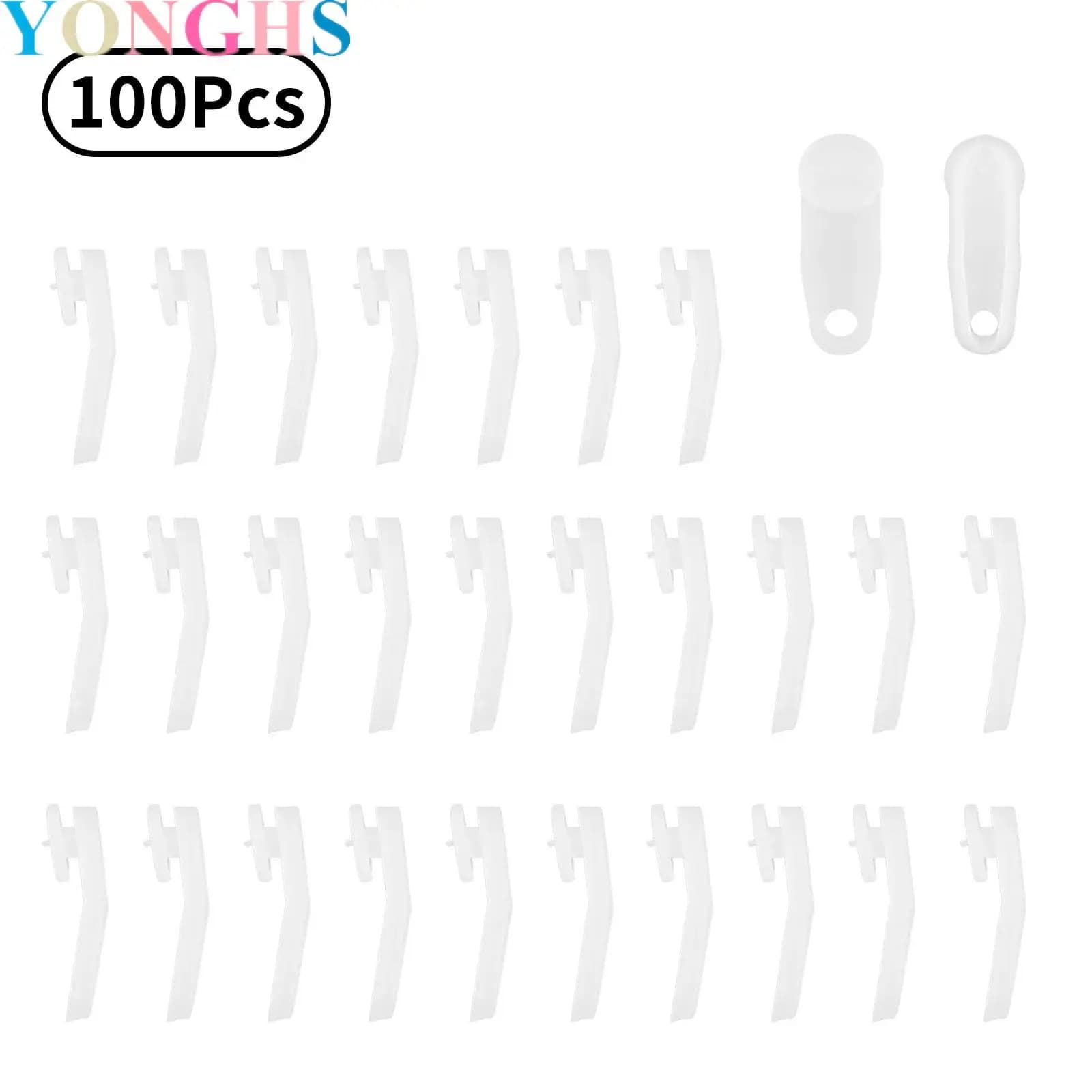 100 hanger hooks for rails for rail hooks for rails for white plastic snap curtains slides for doors and windows