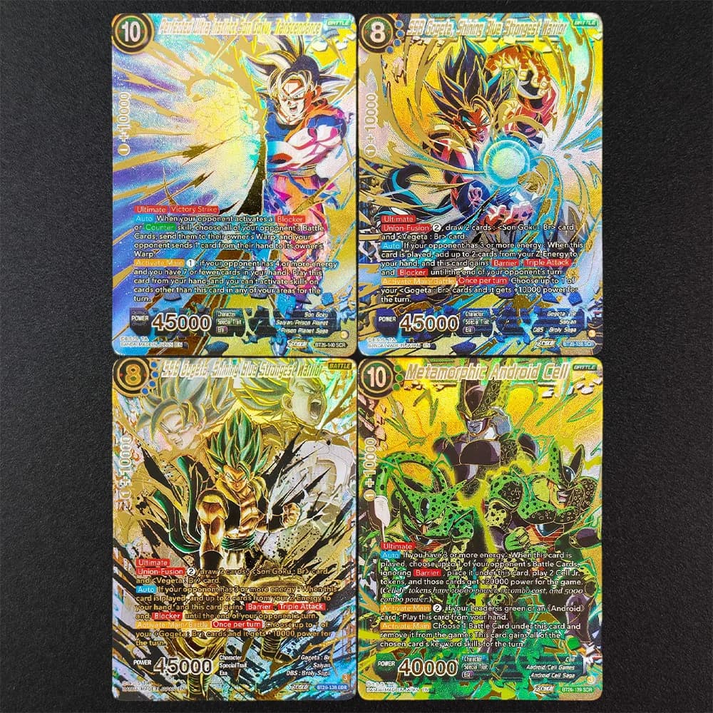 Carta da Collezione BT26 Dragon Ball SSB Gogeta Blu Brillante Guerriero Più Forte Son Goku Ultimate Advent - Gioco Fai da Te