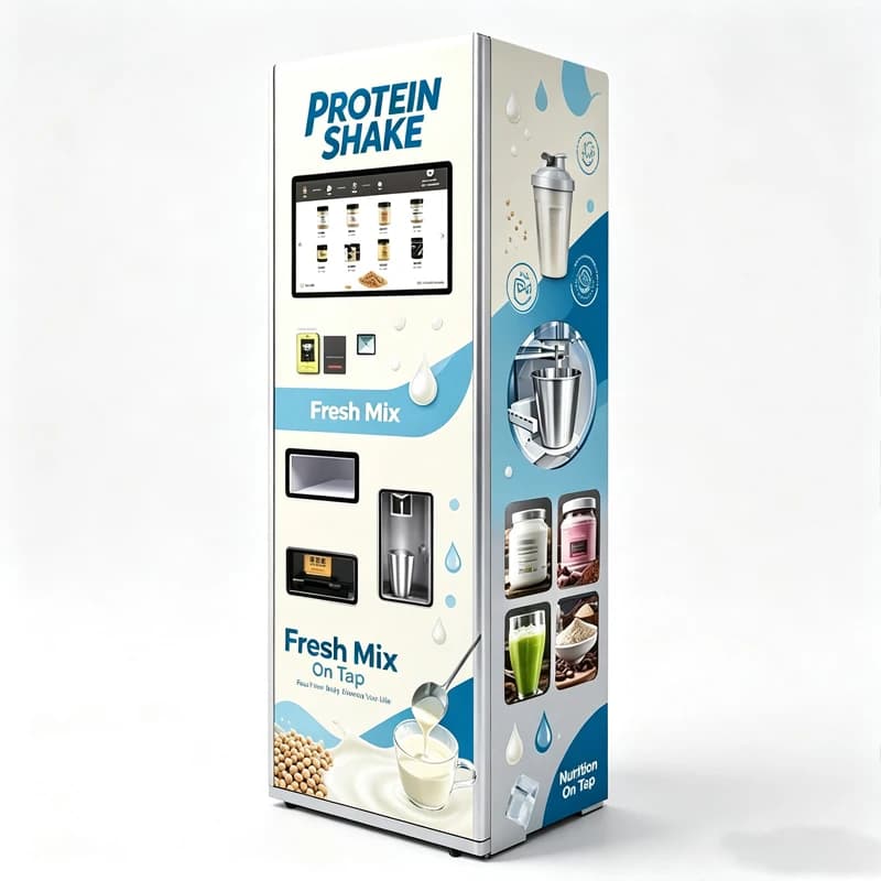 Automatic Protein Shake Vending Machine Touch Screen Powder Mixing Self Service Beverage Vending Dispenser Customized