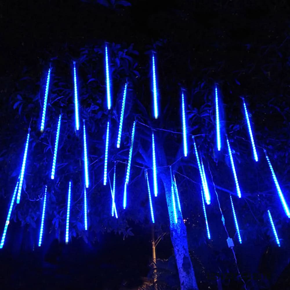 30/50CM LED Meteor Shower Rain Lights Impermeabile Goccia di pioggia che cade Fata String Light per la festa di Natale Patio Decor